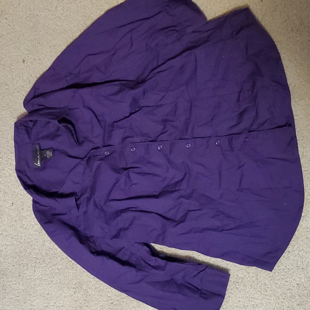 Lane bryant purple button down